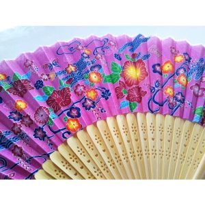 沖縄　扇子　ハイビスカス　桜　紅型　シルク扇子　 新作　全国送料無料