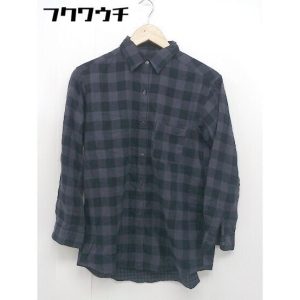 ◇ Spick & Span スピック＆スパン チェック 長袖 シャツ グレー ブラック レディース